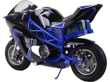 MotoTec 36v 500w Electric Pocket Bike GT Blue – view 2