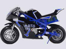 MotoTec 36v 500w Electric Pocket Bike GT Blue – view 3