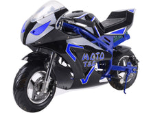 MotoTec 36v 500w Electric Pocket Bike GT Blue – view 4