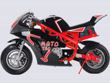 MotoTec 36v 500w Electric Pocket Bike GT Red – view 3