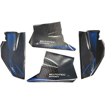 MotoTec 36v Maverick Go Kart - Sticket Kit Blue