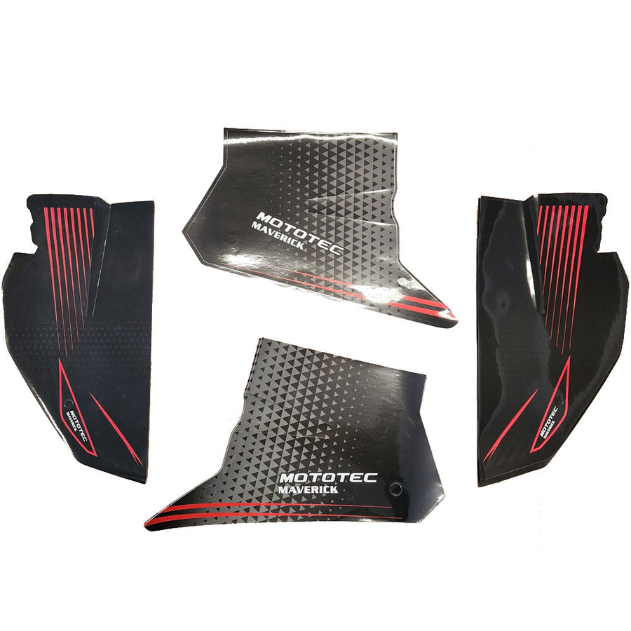 MotoTec 36v Maverick Go Kart - Sticket Kit Red - view 2