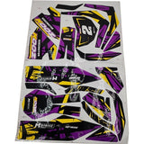 MotoTec 24v 250w (HP120e) Electric Mini Bike - Sticker Kit Purple - DB-24v-250w-HP120E-Sticker-Kit-Purple