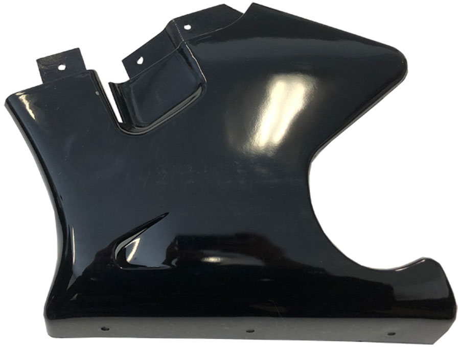 MotoTec Electric Pocket Bike Left Fairing All Black - view 2
