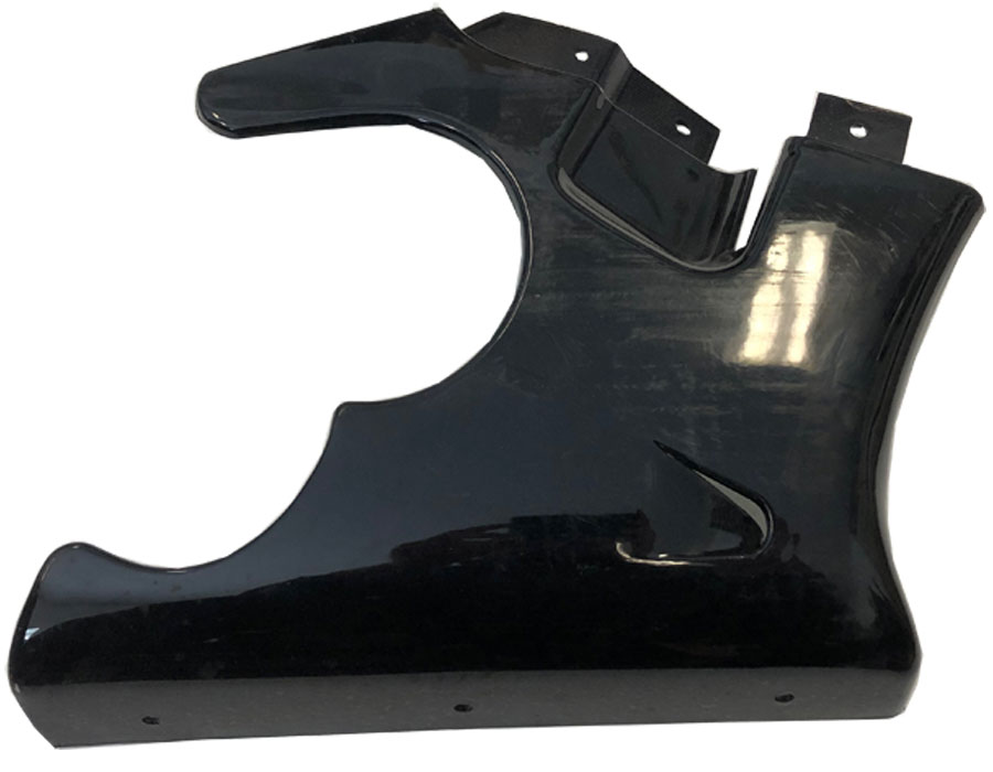 MotoTec Electric Pocket Bike Right Fairing All Black - view 2