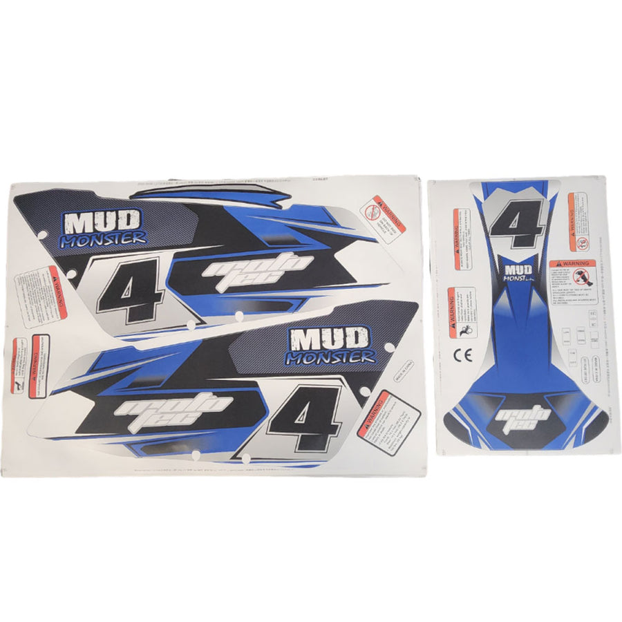 MotoTec Mud Monster Sticker Kit Blue - view 2