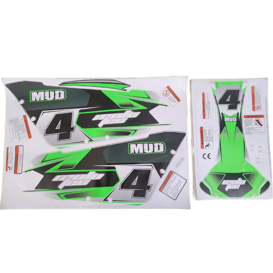 MotoTec Mud Monster Sticker Kit Green - view 2