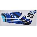 MotoTec Mud Monster XL Left Body Sticker Blue - Mud-XL-Left-Body-Sticker-Blue