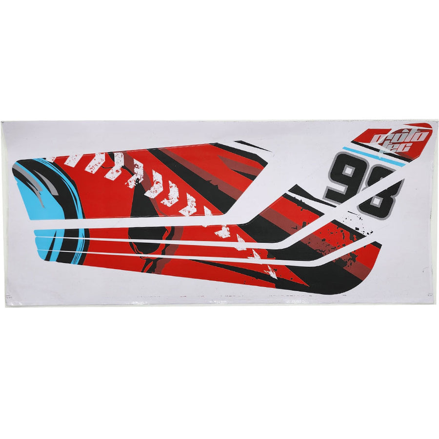 MotoTec Mud Monster XL Left Body Sticker Red - view 2