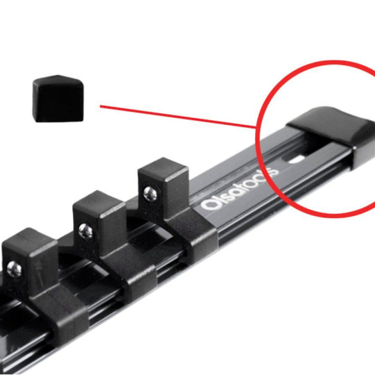 Aluminum Socket Organizer End Caps — 12-Pack