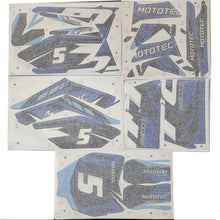 MotoTec 60v 2000w Pro Dirt Bike Sticker Kit - Blue - view 2