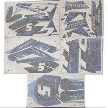 MotoTec 60v 2000w Pro Dirt Bike Sticker Kit - Blue