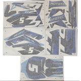 MotoTec 60v 2000w Pro Dirt Bike Sticker Kit - Blue - Pro-2000w-Sticker-Kit-Blue