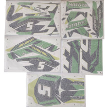 MotoTec 60v 2000w Pro Dirt Bike Sticker Kit - Green - view 2