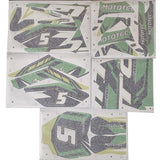 MotoTec 60v 2000w Pro Dirt Bike Sticker Kit - Green - Pro-2000w-Sticker-Kit-Green