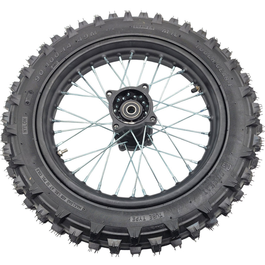 MotoTec 72v 5000w Pro Dirt Bike Full Rear Wheel 90/100-14 - view 2