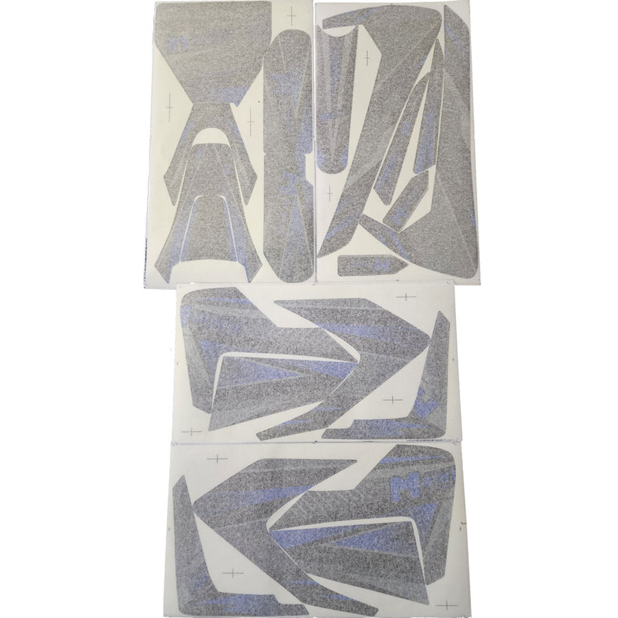 MotoTec 72v 5000w Pro Dirt Bike Sticker Kit Blue - view 2