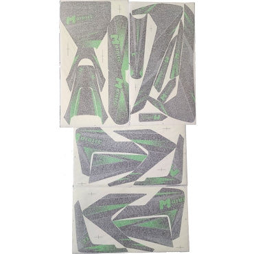 MotoTec 72v 5000w Pro Dirt Bike Sticker Kit Green