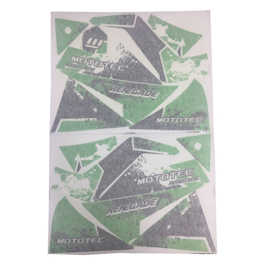 MotoTec Renegade Sticker Kit Green - view 2