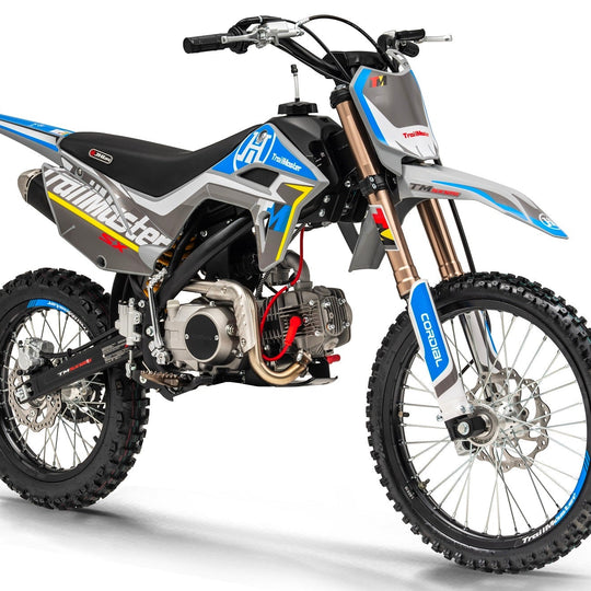 TrailMaster SX125 Pro Series Dirt Bike, Electric Start, 4-Speed Manual, Dual Disc Brakes, (19/16) Wheels