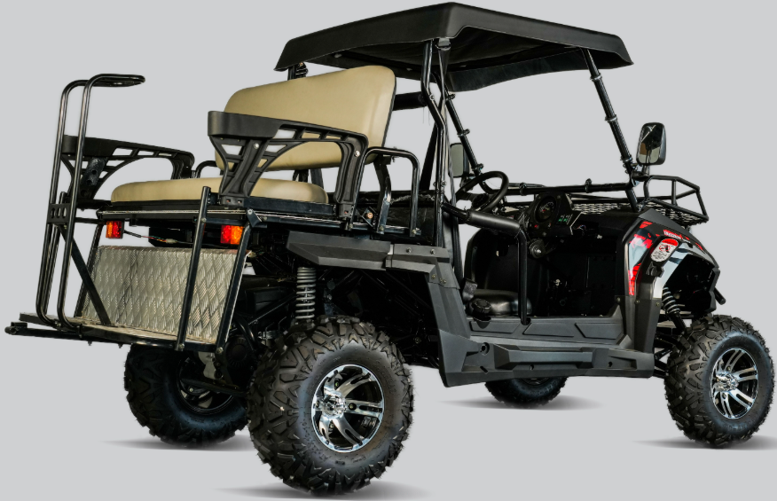 TrailMaster Challenger 200U Back Woods UTV - 168.9cc 11.1HP Engine, Automatic, Front Cargo Rack, Rear Dump Bed, Suitable for Ages 16 & Older