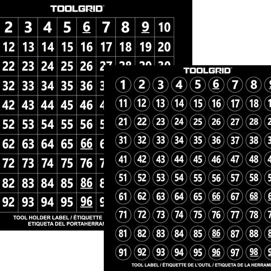 Olsa Tools Toolgrid Tool and Clip Identification Labels, Tool and Clip Labels, 2 Sheets