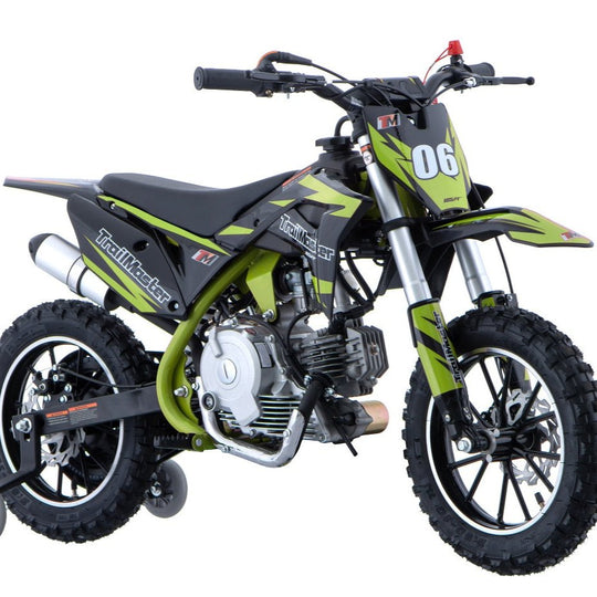 TrailMaster TM06 60cc Gas Dirt Bike, with Electric Start, Automatic, Training Wheels Included, Ages 6-9