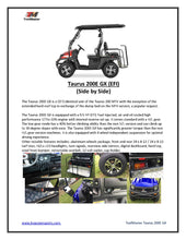 Load image into Gallery viewer, TrailMaster Taurus 200E-GX UTV Fuel-Injection-System Golf cart extended roof long roof, 4 seat with optional dump bed