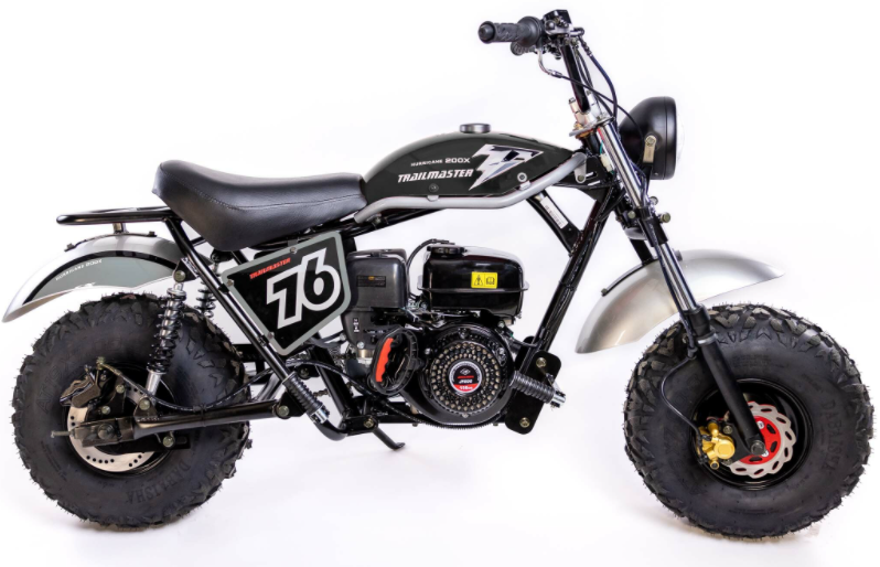 TrailMaster Hurricane 200X Mini Bike, 196cc 6.5hp with Torque Converter, Dual Disc Brake, Front & Rear Suspension