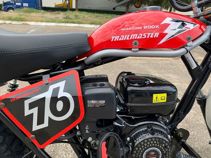 TrailMaster Hurricane 200X Mini Bike, 196cc 6.5hp with Torque Converter, Dual Disc Brake, Front & Rear Suspension