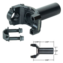 Strange 2 Piece 1350 Series Transmission Yoke | Severe Duty Chrome Moly With Billet Cap Kit | For Powerglide With Roller Bearing Extension Housing