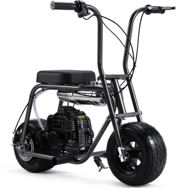 MotoTec Wild Rover 49cc 2-Stroke Kids Gas Mini Bike Grey