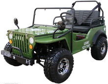 Willys Style Jeep Go Kart, 125cc Gas Engine, 3-speed with Reverse