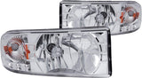 AnzoUSA 111206 LED Headlight Pair – Chrome/Amber | Dodge RAM 1500/2500/3500 (1994–2001)