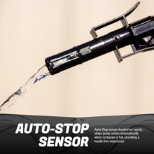 auto stop fuel transfer pump nozzle prevents spills battery powered gas pump safety feature