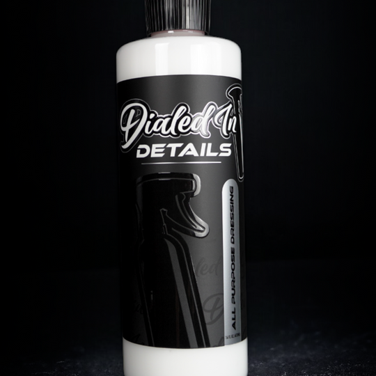 Dialed In Details All Purpose Dressing for tires, trim, and interior surfaces