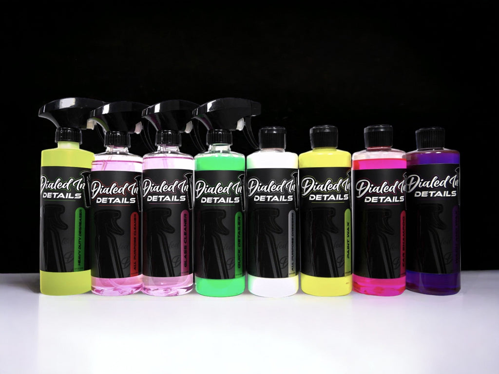 Dialed In Details Chemical Kit complete automotive detailing chemicals set