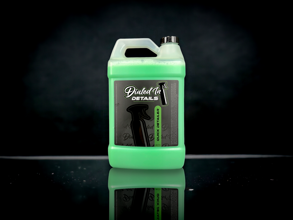 Dialed In Details Quick Detailer used as a waterless wash on vehicle exterior