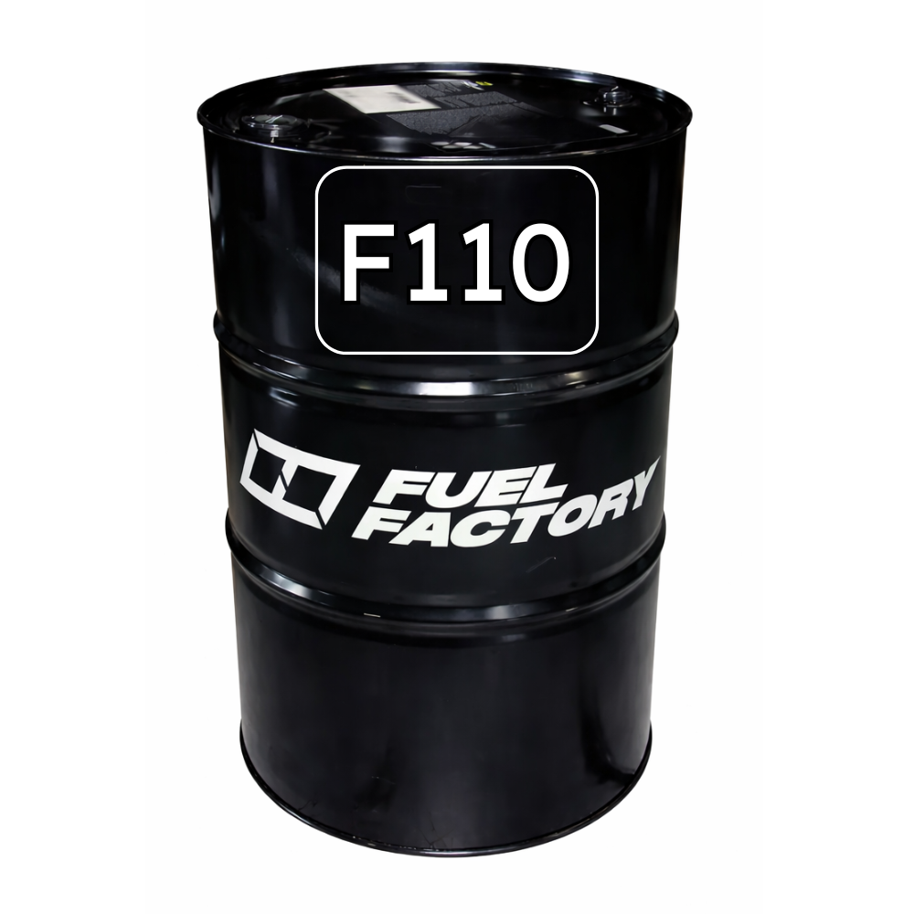 Fuel Factory F110 race fuel 54 gallon drum high performance leaded racing gasoline bulk fuel