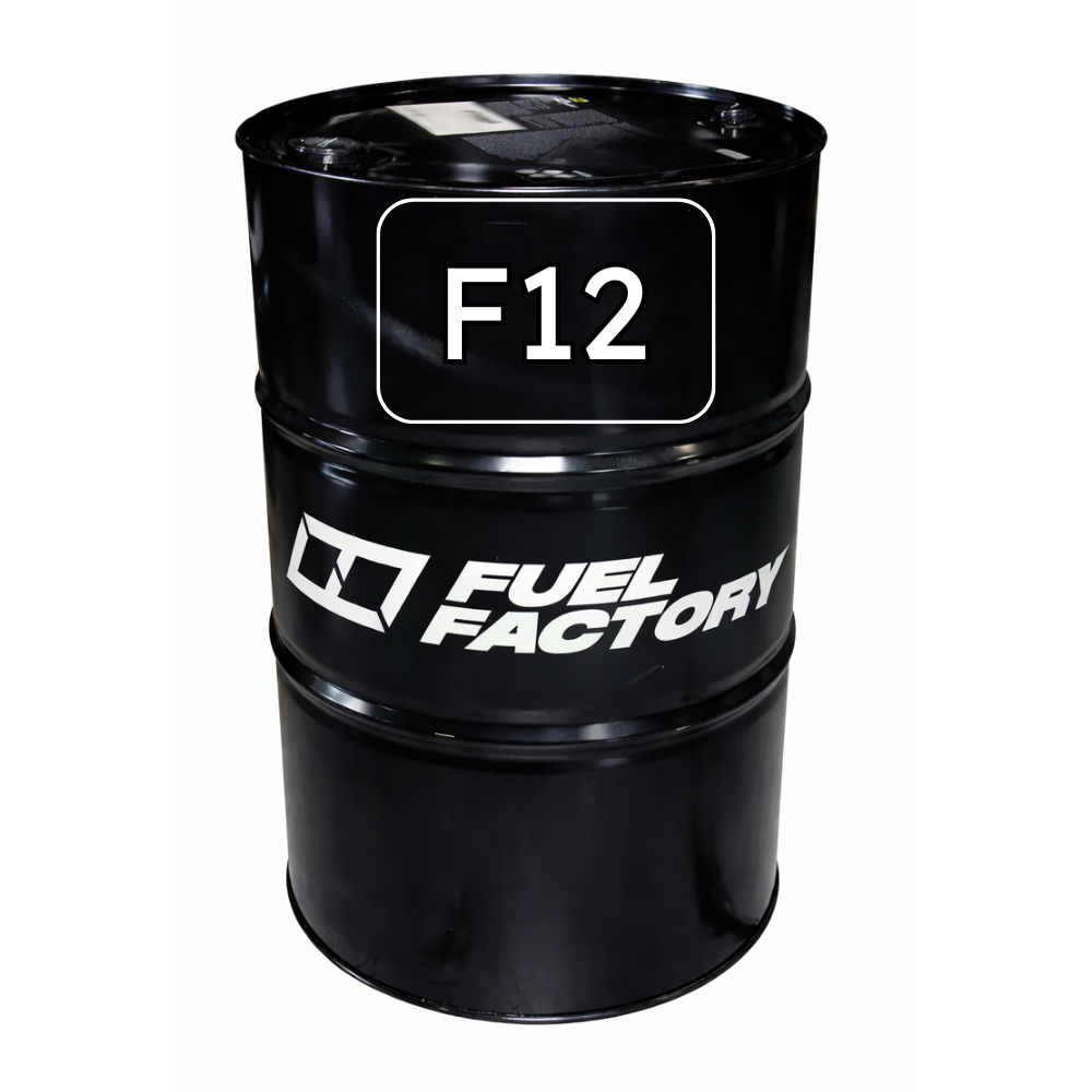 Fuel Factory F12 race fuel 54 gallon drum high performance racing gasoline bulk fuel