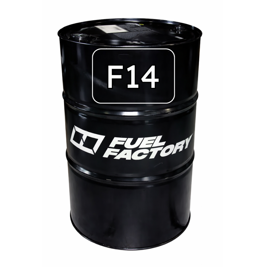 Fuel Factory F14 race fuel 54 gallon drum high performance racing gasoline bulk fuel