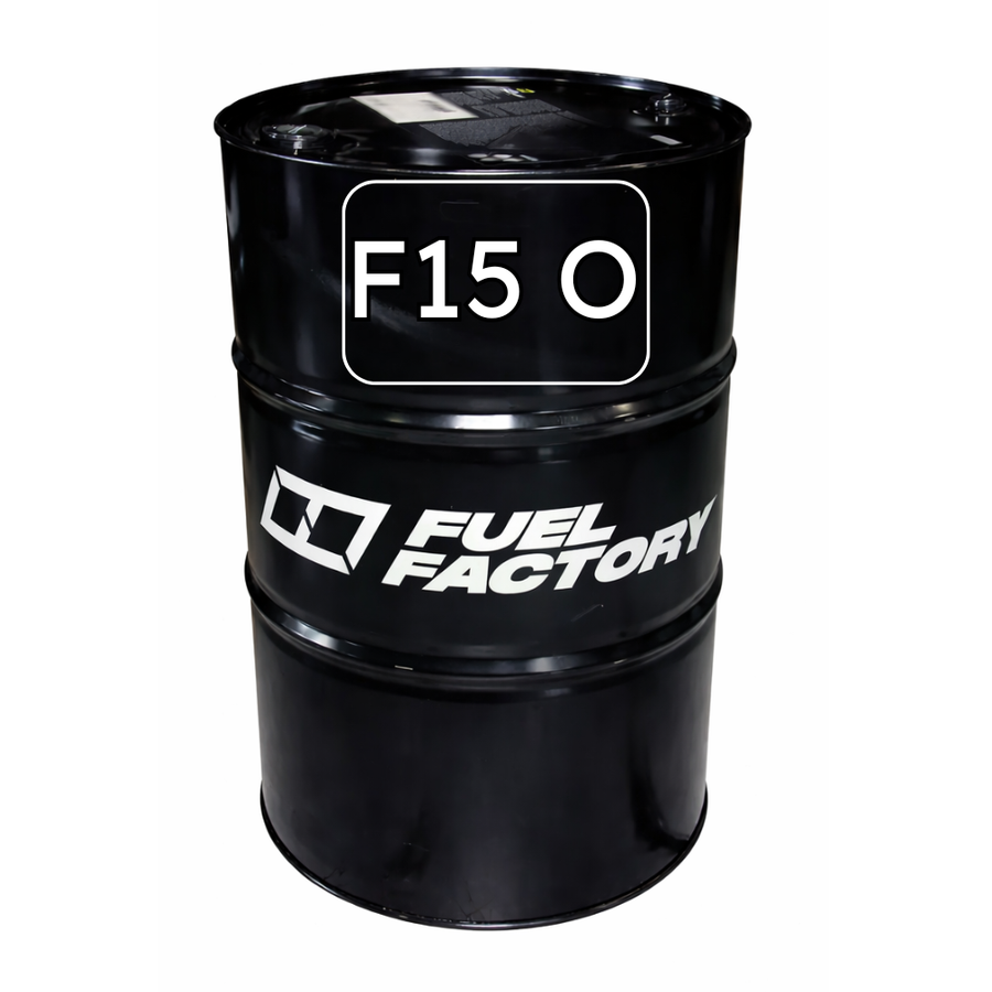 Fuel Factory F15 oxygenated race fuel 54 gallon drum high performance racing gasoline bulk fuel
