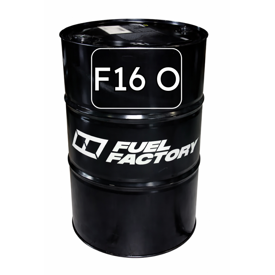 Fuel Factory F16 oxygenated race fuel 54 gallon drum high performance racing gasoline bulk fuel