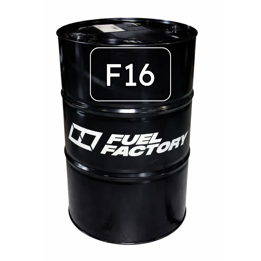 Fuel Factory F16 race fuel 54 gallon drum high performance racing gasoline bulk fuel