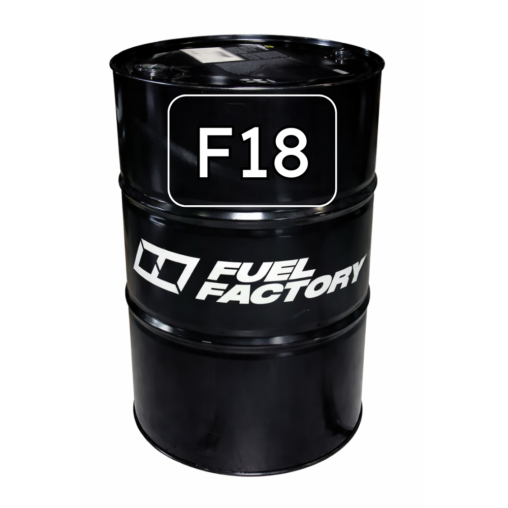 Fuel Factory F18 race fuel 54 gallon drum high performance racing gasoline bulk fuel