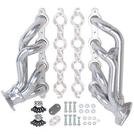 Hedman shorty headers for GM LS truck engines with silver ceramic coating