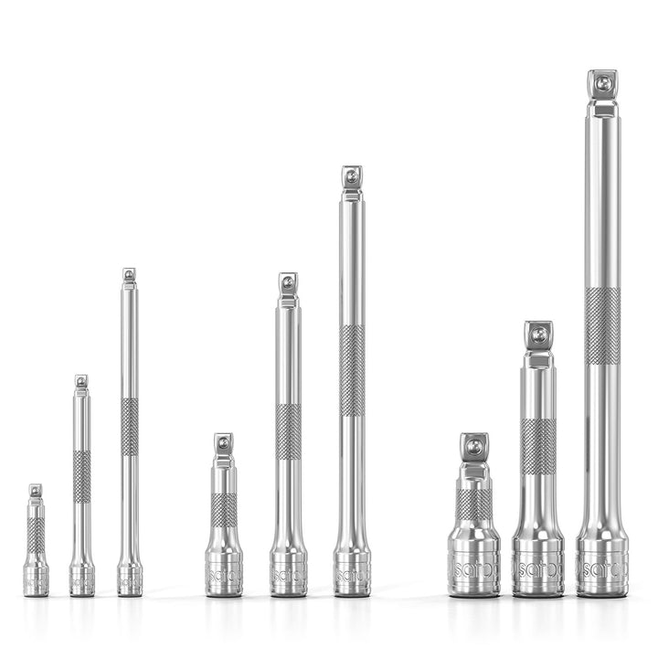 Wobble Socket Extension Set — 1/4, 3/8 & 1/2 in. Drive