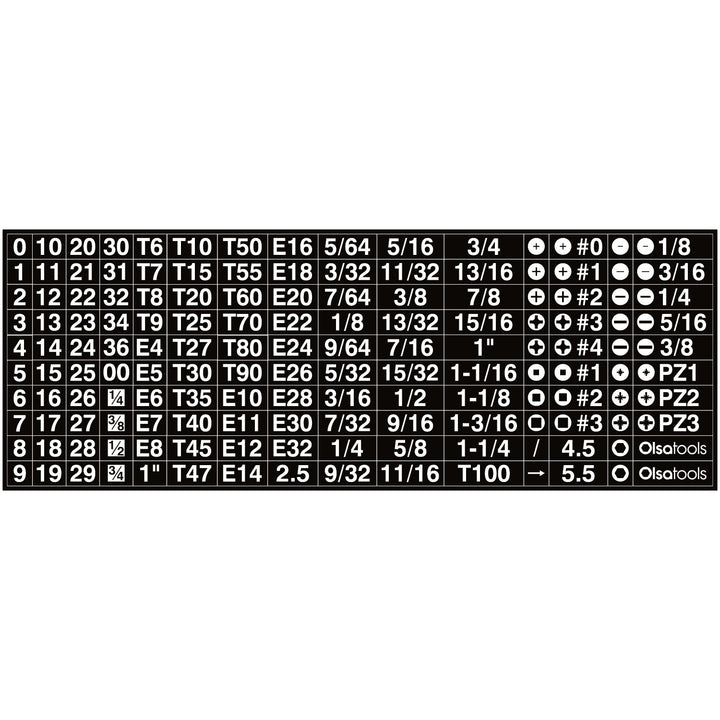 3-Row Magnetic Socket Holder Sticker Sheet
