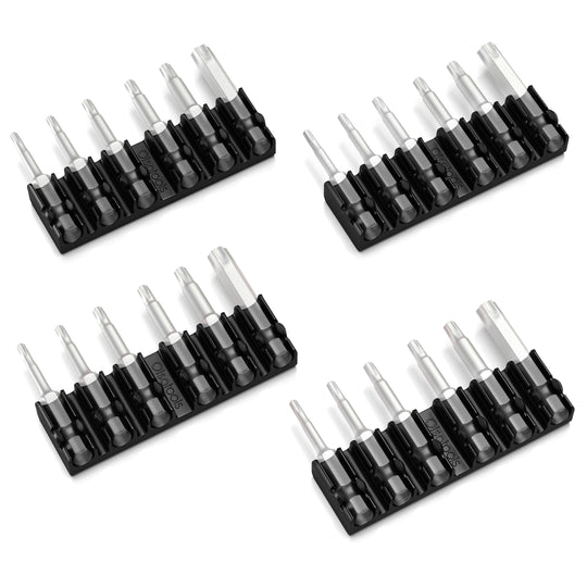 Olsa Tools Horizontal Magnetic Hex Bit Holders, Black