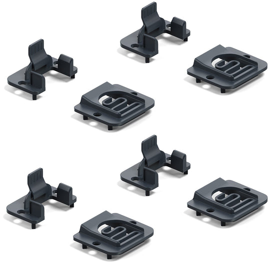Olsa Tools Toolgrid Aluminum Socket Rail Holder, Gray, 4-Pack
